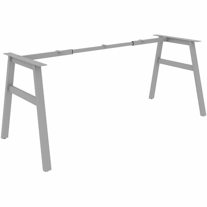 Image of Lorell 16290 Table Base, Powder Coated A-shaped, Silver Base, 28.50" H x 71.60" W x 29.10" Depth, Metal Base Material, 1 Each
