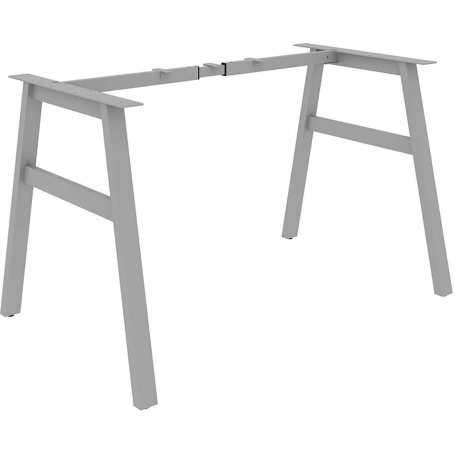 Image of Lorell 16290 Table Base, Powder Coated A-shaped, Silver Base, 28.50" H x 71.60" W x 29.10" Depth, Metal Base Material, 1 Each