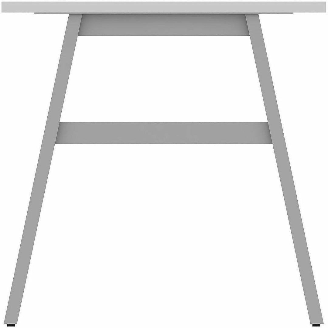 Image of Lorell 16290 Table Base, Powder Coated A-shaped, Silver Base, 28.50" H x 71.60" W x 29.10" Depth, Metal Base Material, 1 Each