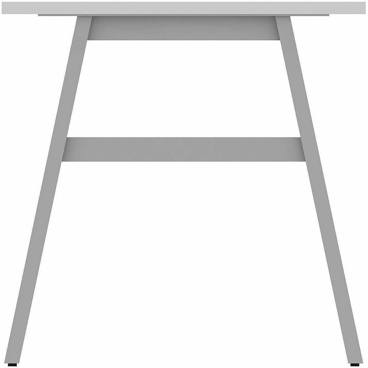 Image of Lorell 16290 Table Base, Powder Coated A-shaped, Silver Base, 28.50" H x 71.60" W x 29.10" Depth, Metal Base Material, 1 Each