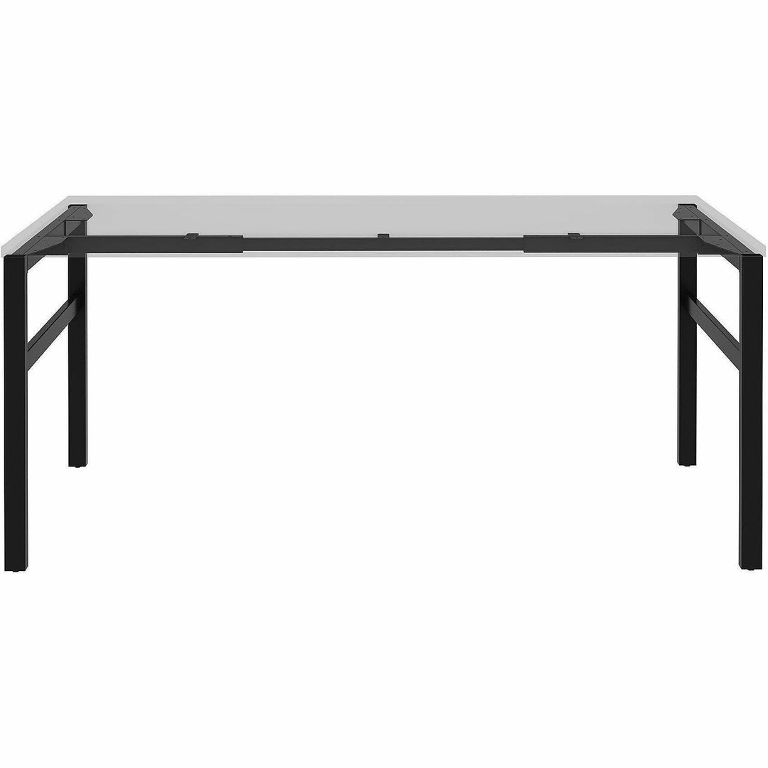 Image of Lorell 16281 Table Base, Powder Coated H-shaped, Black Base, 28.50" H x 71.60" W x 29.10" Depth, Metal Base Material, 1 Each