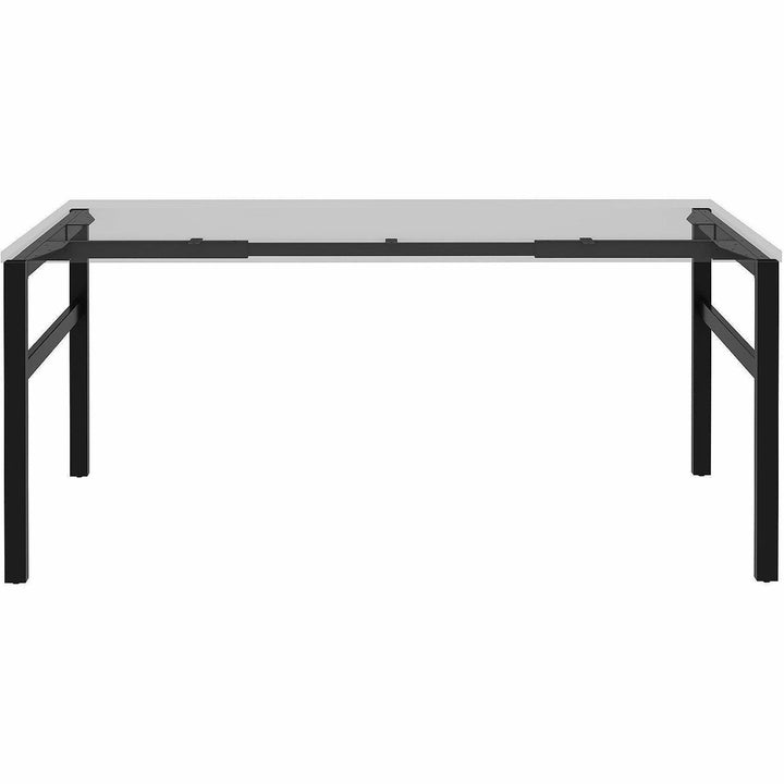 Image of Lorell 16281 Table Base, Powder Coated H-shaped, Black Base, 28.50" H x 71.60" W x 29.10" Depth, Metal Base Material, 1 Each