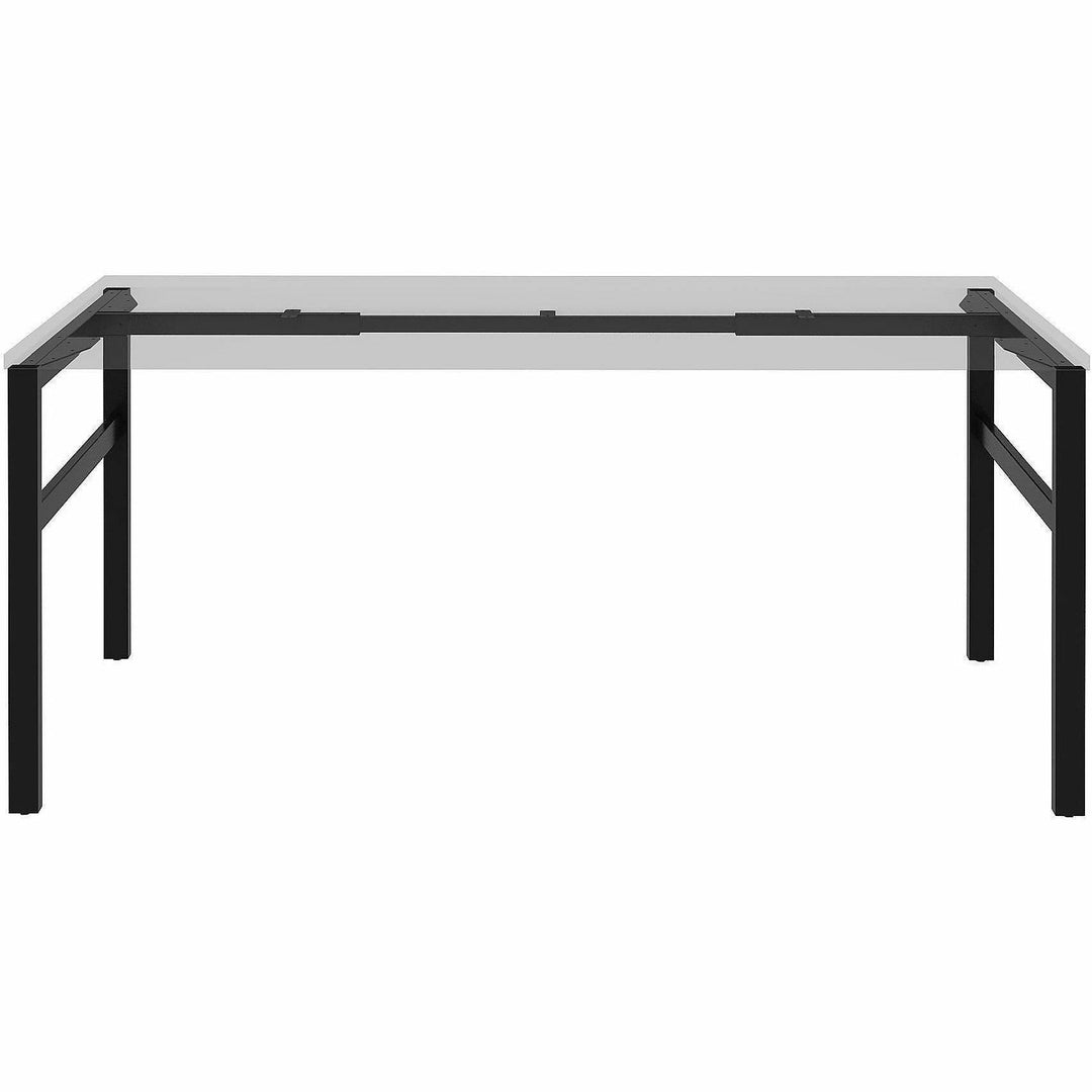 Image of Lorell 16281 Table Base, Powder Coated H-shaped, Black Base, 28.50" H x 71.60" W x 29.10" Depth, Metal Base Material, 1 Each