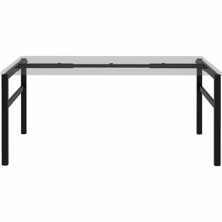 Image of Lorell 16281 Table Base, Powder Coated H-shaped, Black Base, 28.50" H x 71.60" W x 29.10" Depth, Metal Base Material, 1 Each