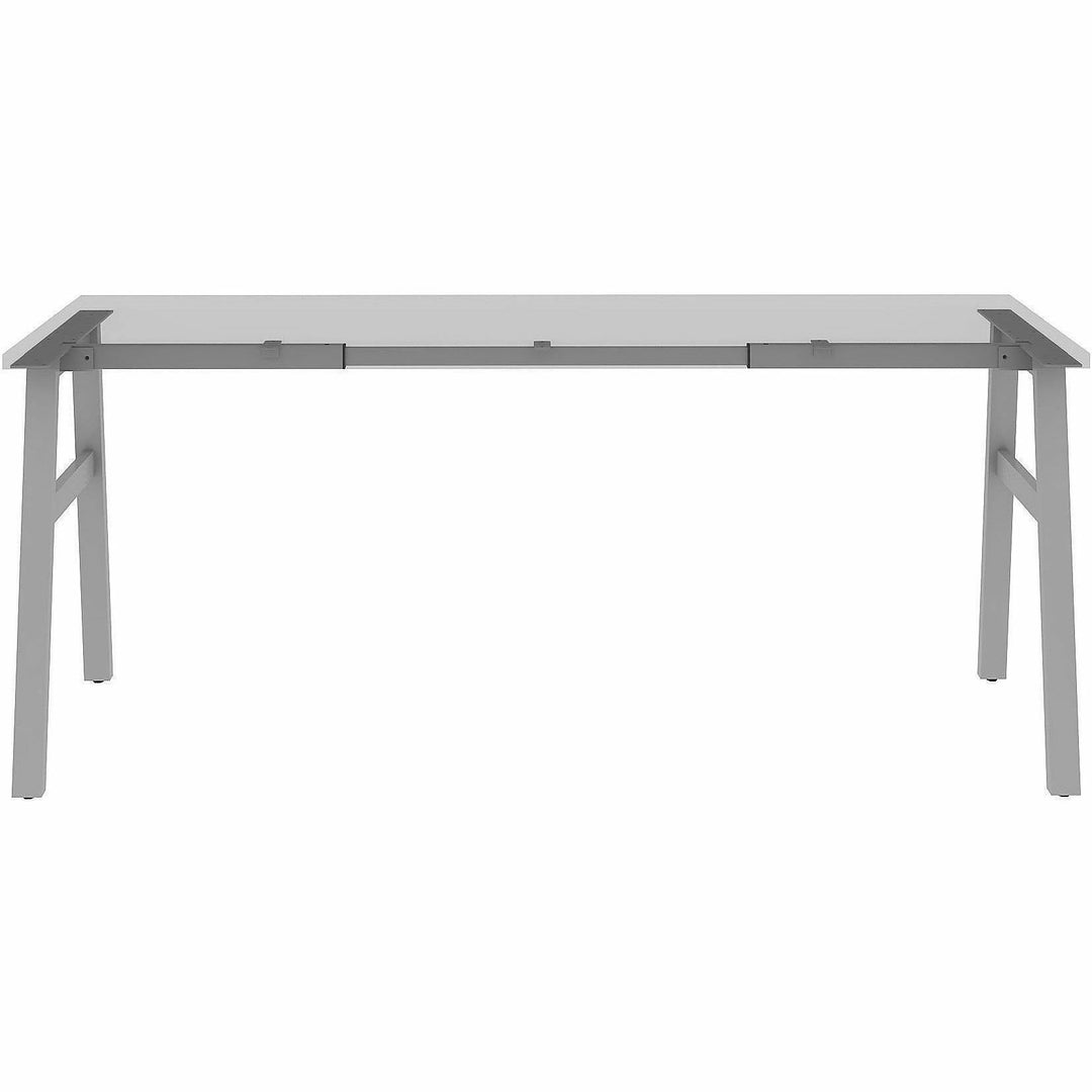 Image of Lorell 16289 Table Base, Powder Coated A-shaped, Silver Base, 28.50" H x 71.60" W x 23.20" Depth, Metal Base Material, 1 Each