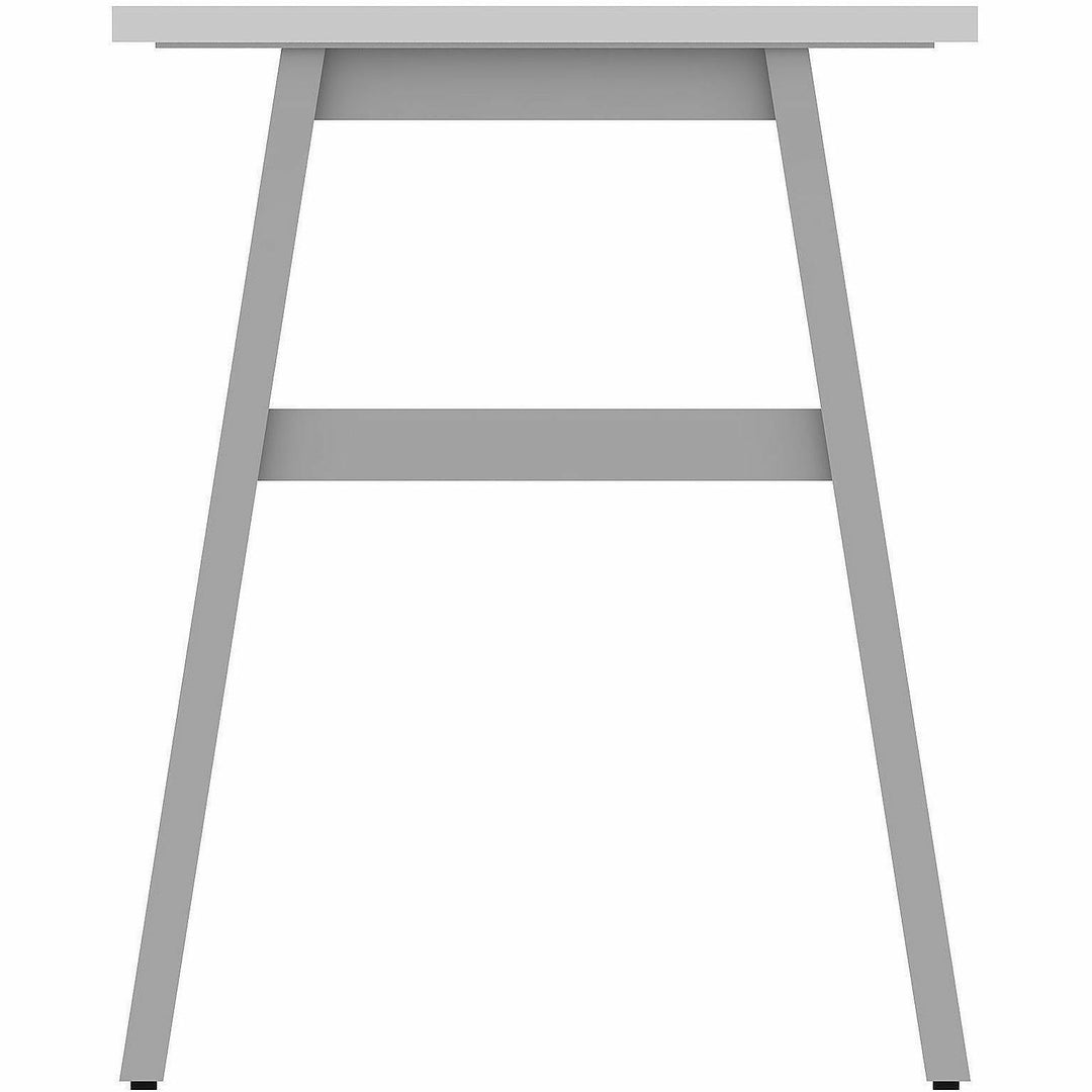 Image of Lorell 16289 Table Base, Powder Coated A-shaped, Silver Base, 28.50" H x 71.60" W x 23.20" Depth, Metal Base Material, 1 Each