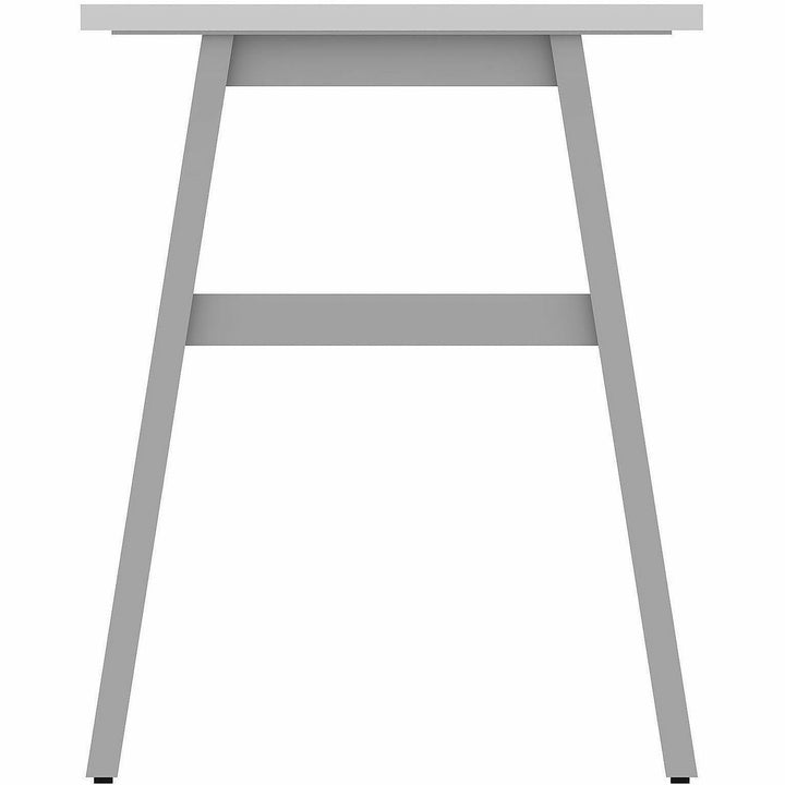 Image of Lorell 16289 Table Base, Powder Coated A-shaped, Silver Base, 28.50" H x 71.60" W x 23.20" Depth, Metal Base Material, 1 Each