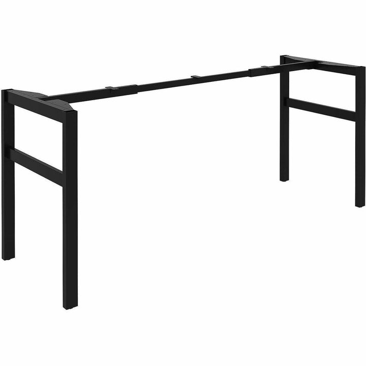 Image of Lorell 16280 Table Base, Powder Coated H-shaped, Black Base, 28.50" H x 71.60" W x 23.20" Depth, Metal Base Material, 1 Each