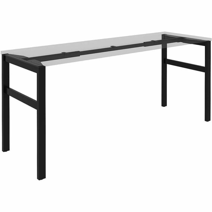 Image of Lorell 16280 Table Base, Powder Coated H-shaped, Black Base, 28.50" H x 71.60" W x 23.20" Depth, Metal Base Material, 1 Each