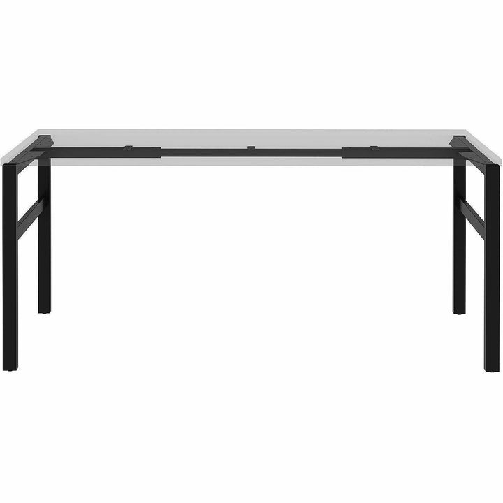 Image of Lorell 16280 Table Base, Powder Coated H-shaped, Black Base, 28.50" H x 71.60" W x 23.20" Depth, Metal Base Material, 1 Each
