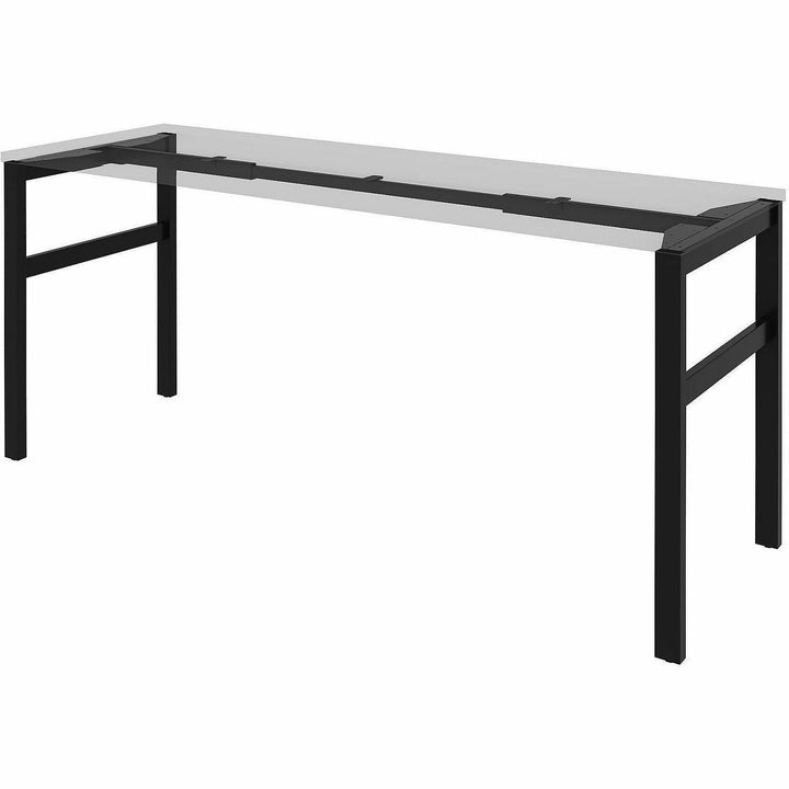 Image of Lorell 16280 Table Base, Powder Coated H-shaped, Black Base, 28.50" H x 71.60" W x 23.20" Depth, Metal Base Material, 1 Each