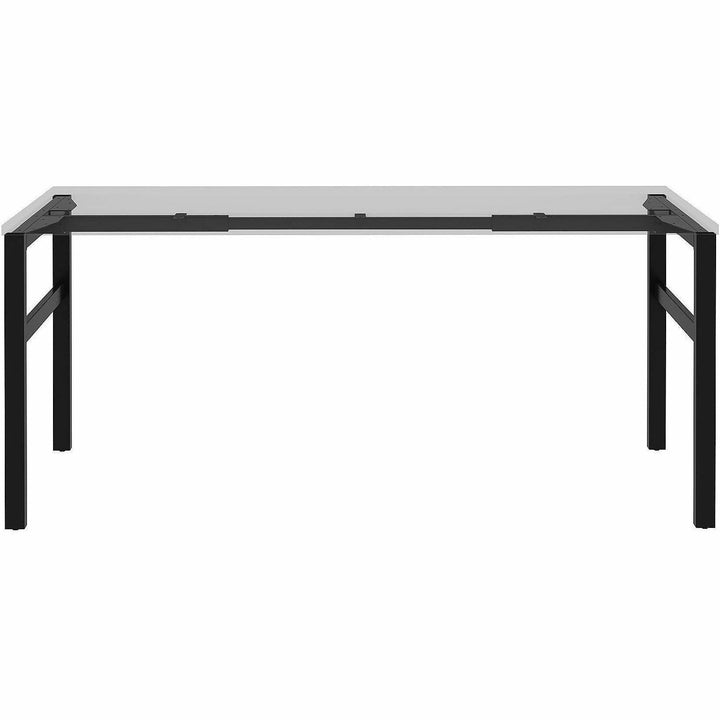 Image of Lorell 16280 Table Base, Powder Coated H-shaped, Black Base, 28.50" H x 71.60" W x 23.20" Depth, Metal Base Material, 1 Each