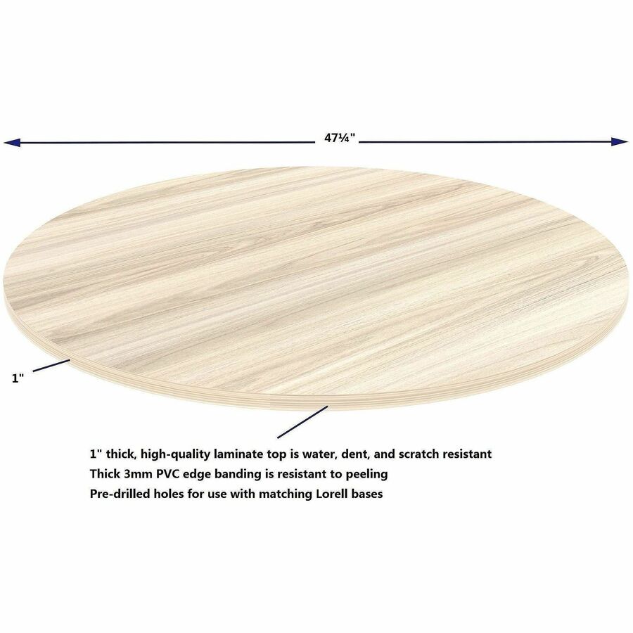 Image of Lorell 66361 Essentials Hospitality/Conference Round Table Top, Round Top, Assembly Required, Modern Elm, 1 Each