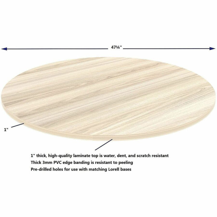 Image of Lorell 66361 Essentials Hospitality/Conference Round Table Top, Round Top, Assembly Required, Modern Elm, 1 Each
