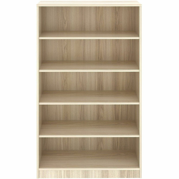 Image of Lorell 66342 Sturdy 5-Shelf Bookcase, 5 x Shelf(ves), Modern Elm, Assembly Required, 1 Each