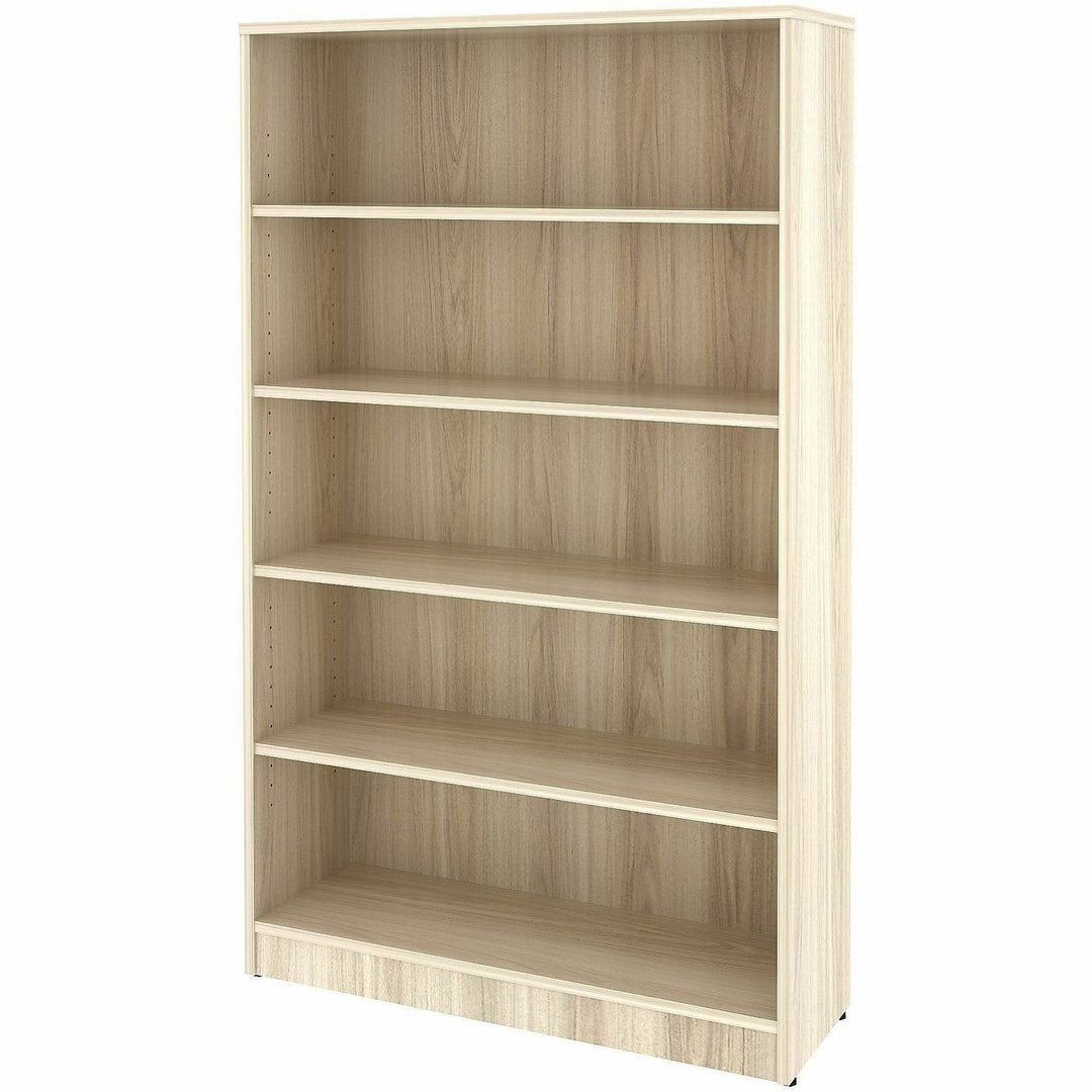 Image of Lorell 66342 Sturdy 5-Shelf Bookcase, 5 x Shelf(ves), Modern Elm, Assembly Required, 1 Each