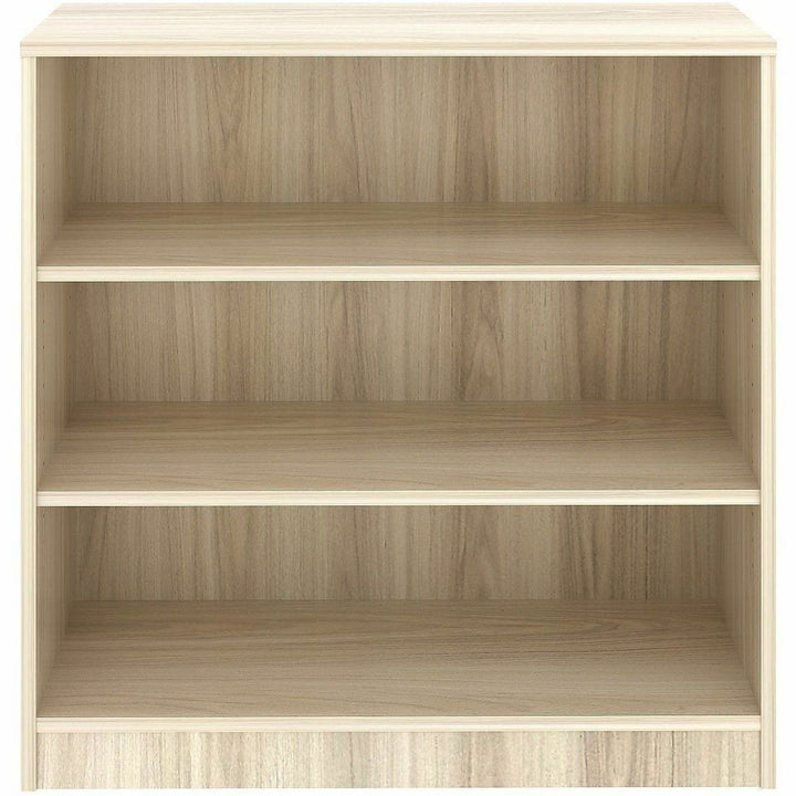 Image of Lorell 66340 Sturdy 3-Shelf Bookcase, 3 x Shelf(ves), Modern Elm, Assembly Required, 1 Each
