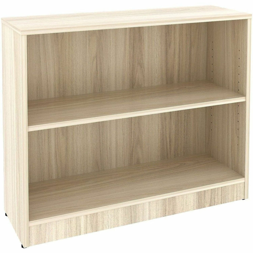 Image of Lorell 66339 Sturdy 2-Shelf Bookcase, 2 x Shelf(ves), Modern Elm, Assembly Required, 1 Each