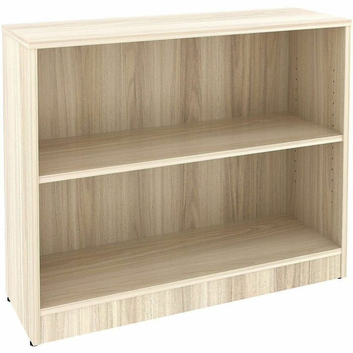 Image of Lorell 66339 Sturdy 2-Shelf Bookcase, 2 x Shelf(ves), Modern Elm, Assembly Required, 1 Each