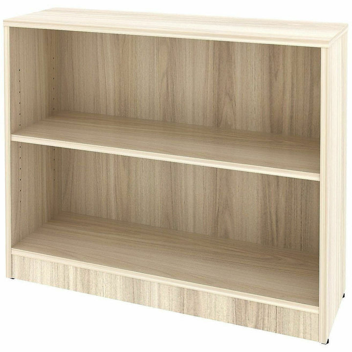 Image of Lorell 66339 Sturdy 2-Shelf Bookcase, 2 x Shelf(ves), Modern Elm, Assembly Required, 1 Each