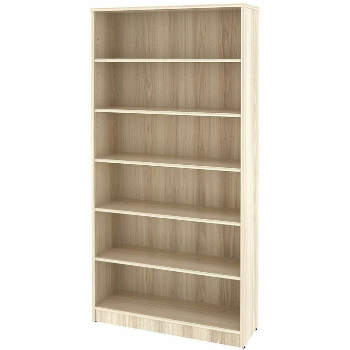 Image of Lorell 66343 Sturdy 6-Shelf Bookcase, 6 x Shelf(ves), Modern Elm, Assembly Required, 1 Each