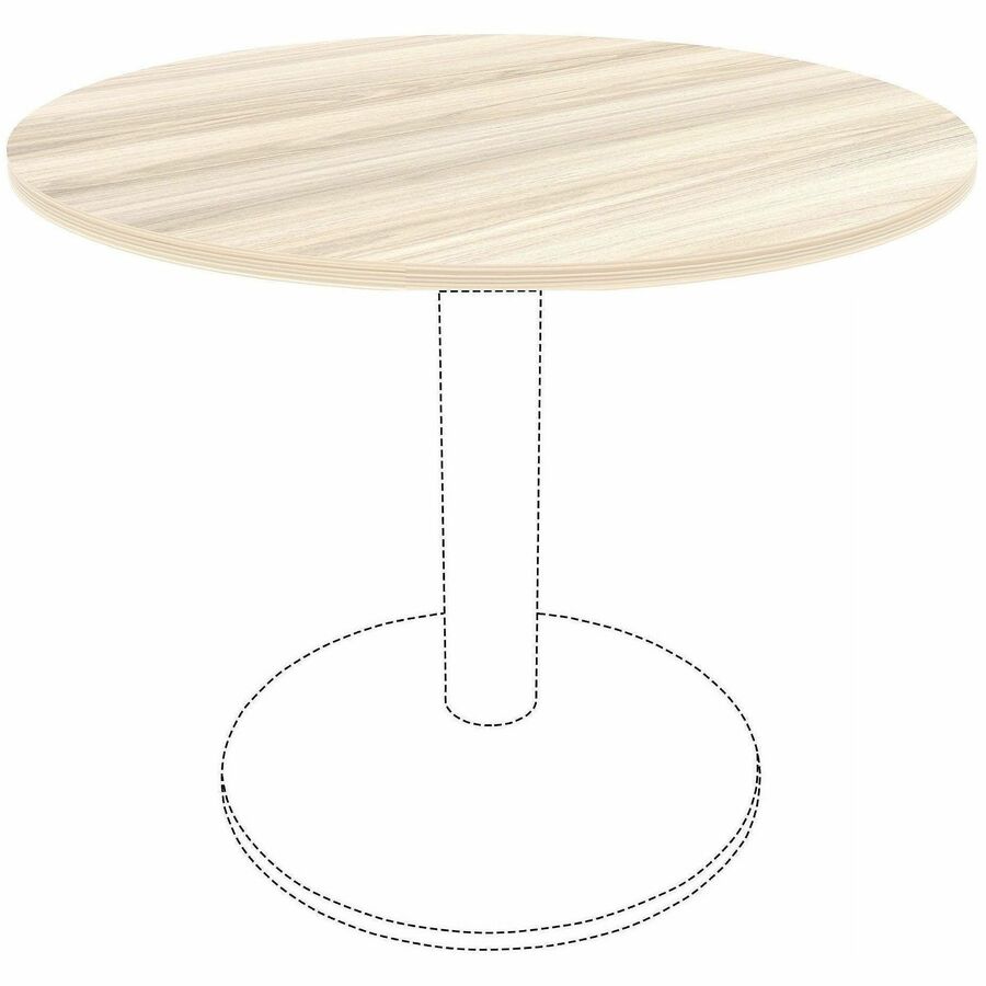 Image of Lorell 66362 Essentials Hospitality/Conference Round Table Top, Round Top, Assembly Required, Modern Elm, 1 Each