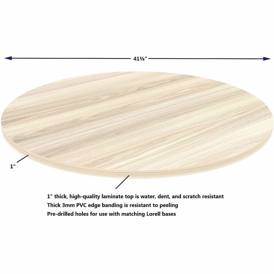 Image of Lorell 66362 Essentials Hospitality/Conference Round Table Top, Round Top, Assembly Required, Modern Elm, 1 Each