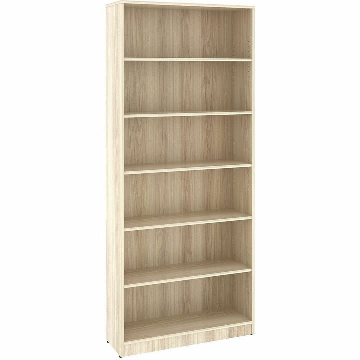 Image of Lorell 66344 Sturdy 6-Shelf Bookcase, 6 x Shelf(ves), Modern Elm, Assembly Required, 1 Each