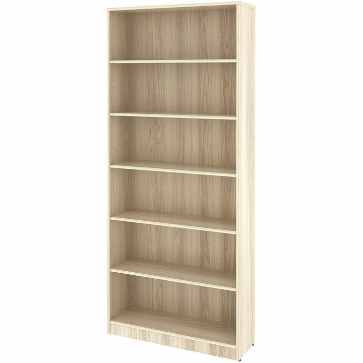 Image of Lorell 66344 Sturdy 6-Shelf Bookcase, 6 x Shelf(ves), Modern Elm, Assembly Required, 1 Each