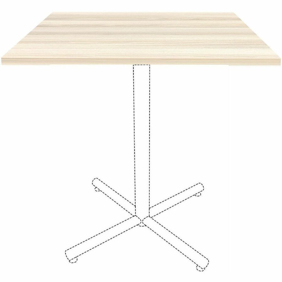 Image of Lorell 66365 Essentials Hospitality/Conference Square Table Top, Square Top, 36" Table Top Length, Assembly Required, Modern Elm, 1 Each