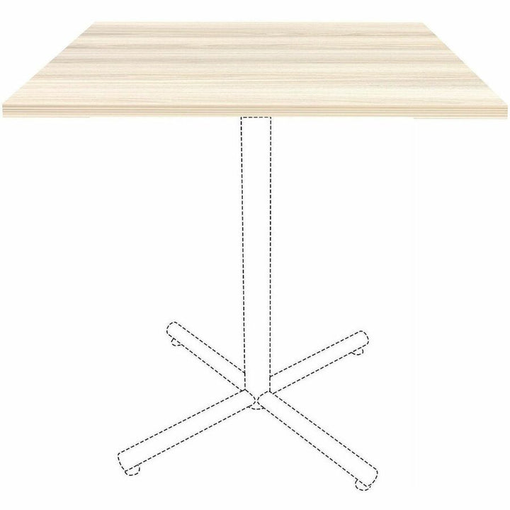 Image of Lorell 66365 Essentials Hospitality/Conference Square Table Top, Square Top, 36" Table Top Length, Assembly Required, Modern Elm, 1 Each