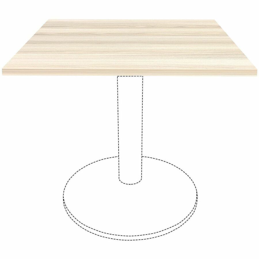 Image of Lorell 66365 Essentials Hospitality/Conference Square Table Top, Square Top, 36" Table Top Length, Assembly Required, Modern Elm, 1 Each