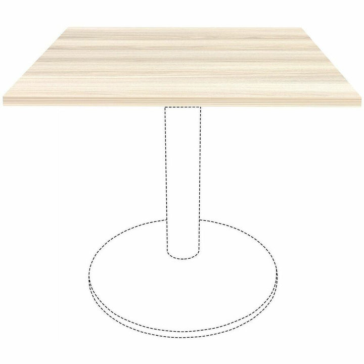 Image of Lorell 66365 Essentials Hospitality/Conference Square Table Top, Square Top, 36" Table Top Length, Assembly Required, Modern Elm, 1 Each