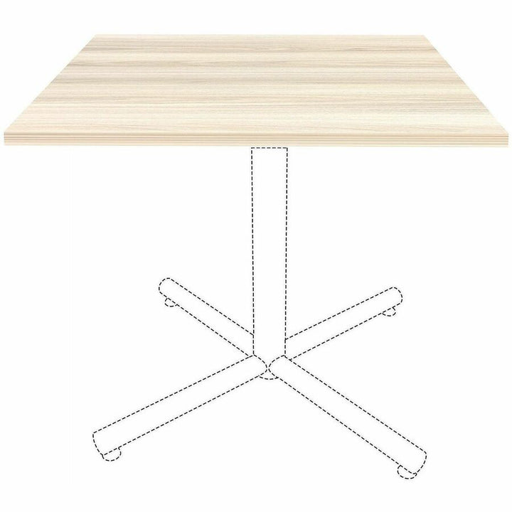Image of Lorell 66365 Essentials Hospitality/Conference Square Table Top, Square Top, 36" Table Top Length, Assembly Required, Modern Elm, 1 Each