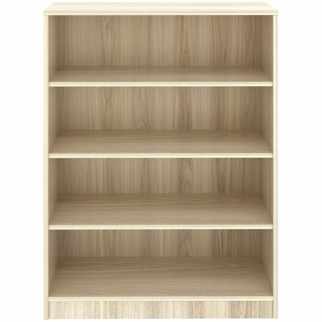 Image of Lorell 66341 Sturdy 4-Shelf Bookcase, 4 x Shelf(ves), Modern Elm, Assembly Required, 1 Each