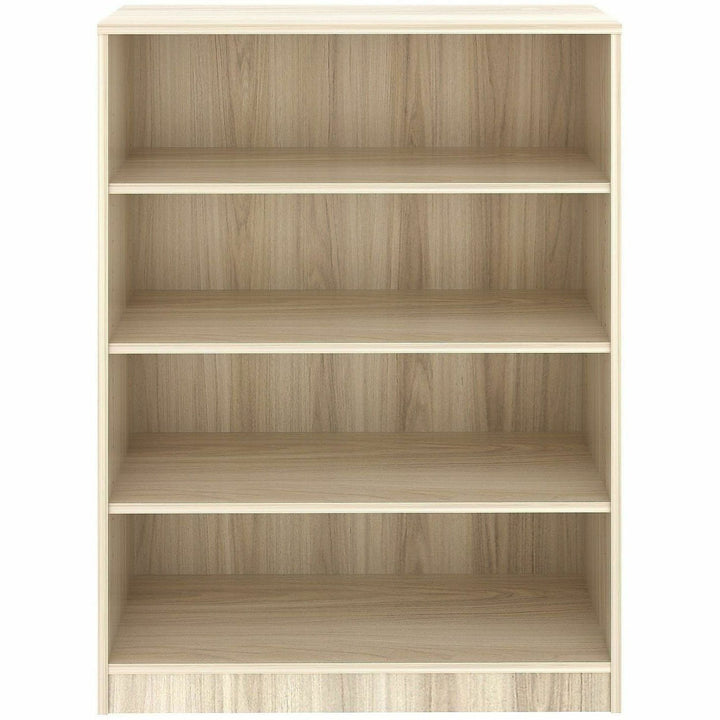 Image of Lorell 66341 Sturdy 4-Shelf Bookcase, 4 x Shelf(ves), Modern Elm, Assembly Required, 1 Each