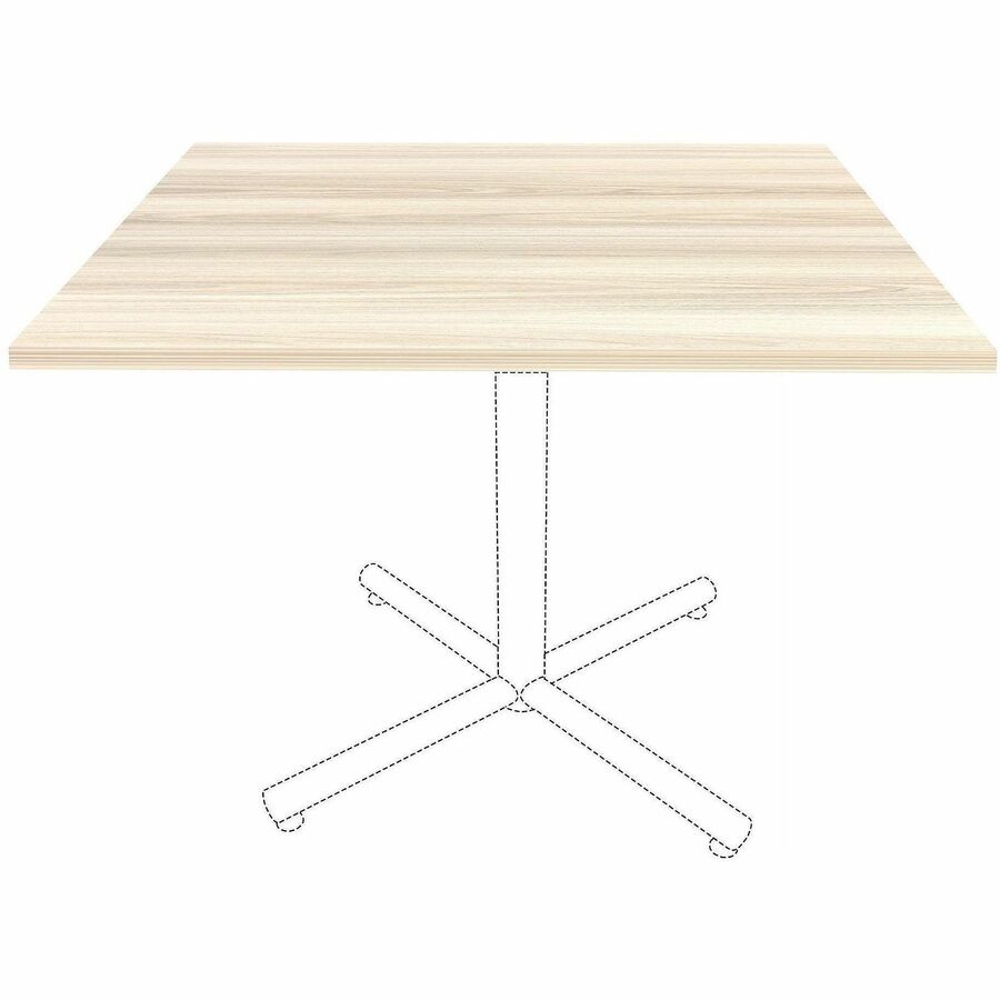 Image of Lorell 66364 Essentials Hospitality/Conference Square Table Top, Square Top, 42" Table Top Length, Assembly Required, Modern Elm, 1 Each