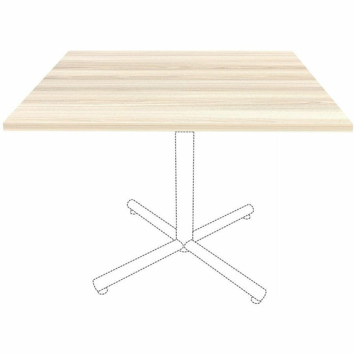 Image of Lorell 66364 Essentials Hospitality/Conference Square Table Top, Square Top, 42" Table Top Length, Assembly Required, Modern Elm, 1 Each