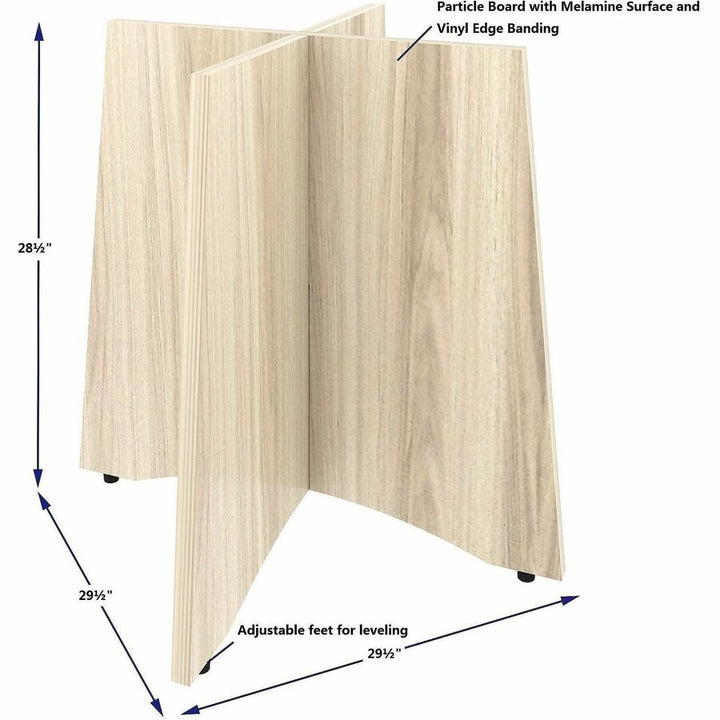 Image of Lorell 66360 Essentials Sturdy Table Base, Assembly Required, Modern Elm, 1 Each