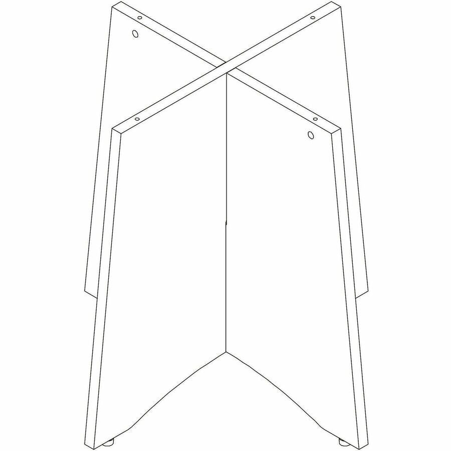 Image of Lorell 66360 Essentials Sturdy Table Base, Assembly Required, Modern Elm, 1 Each