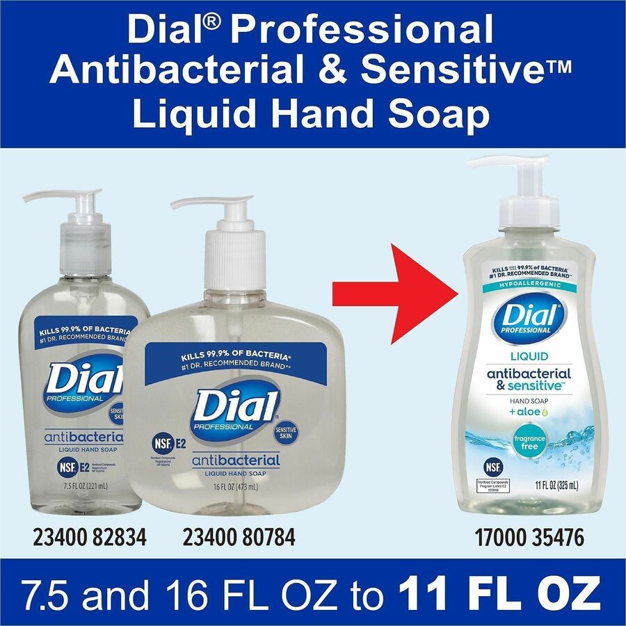 Image of Dial Professional 35476CT Scent-Free Sensitive Antibac. Hand Soap