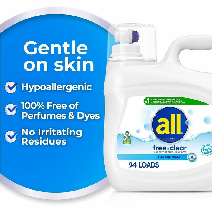 Image of all 47463CT Free Clear Liquid Laundry Detergent