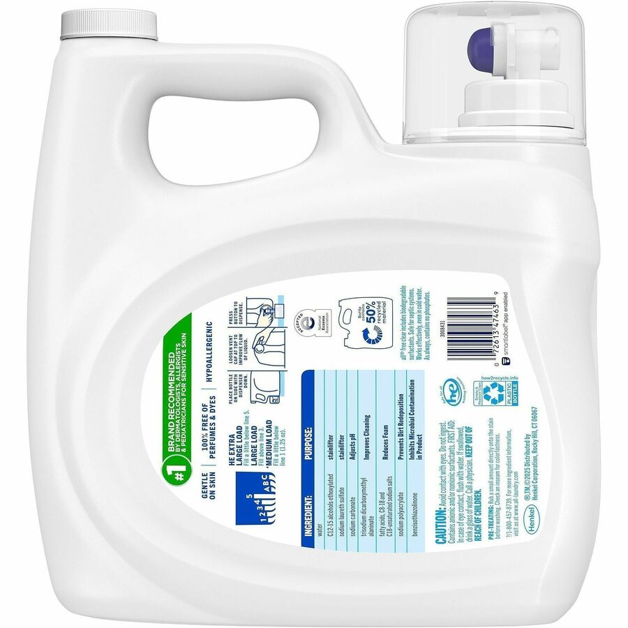 Image of all 47463CT Free Clear Liquid Laundry Detergent
