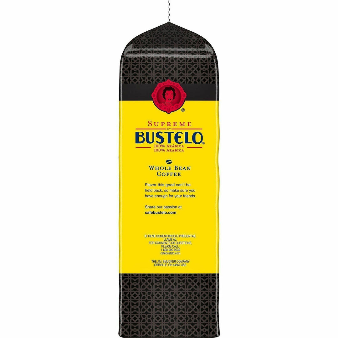 Image of Supreme by Bustelo 21892CT Espresso WB Coffee, Dark, Whole Bean, Bustelo, Espresso, 4 / Carton