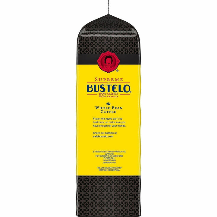 Image of Supreme by Bustelo 21892CT Espresso WB Coffee, Dark, Whole Bean, Bustelo, Espresso, 4 / Carton