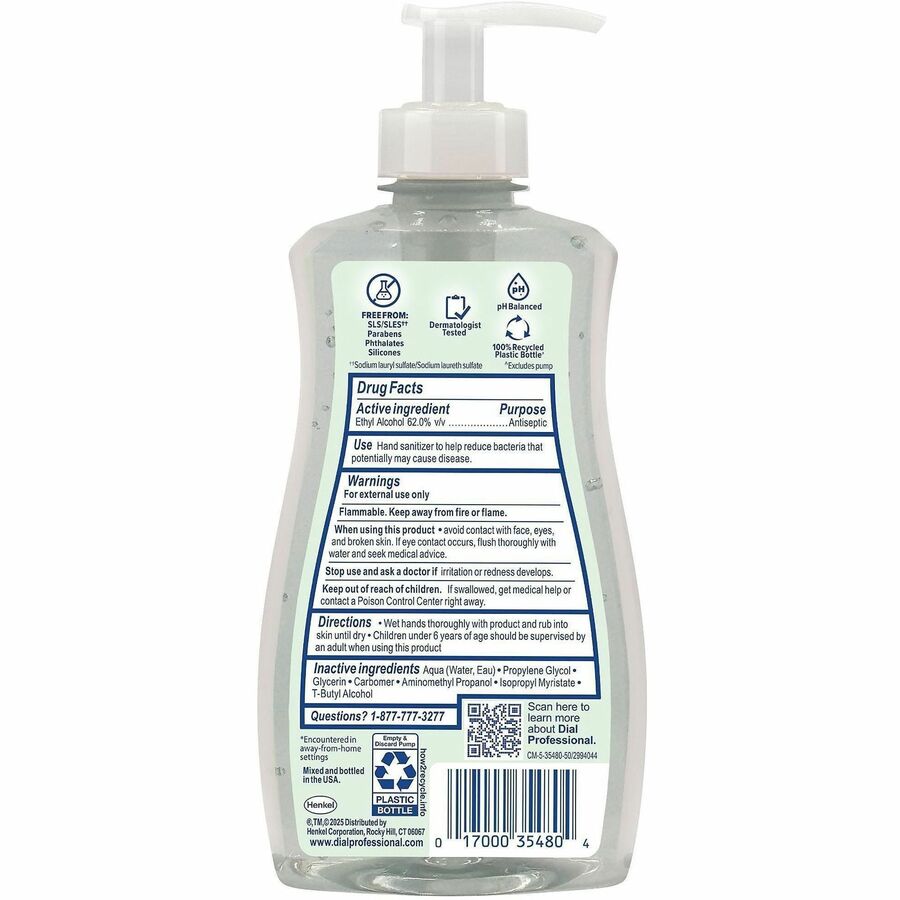 Image of Dial Professional 35482 Gel Antibacterial hand Sanitizer