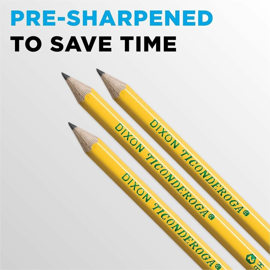 Image of Ticonderoga X13972 Wood Pencil, HB/#2, Broad Point, Yellow Barrel, 72 / Pack