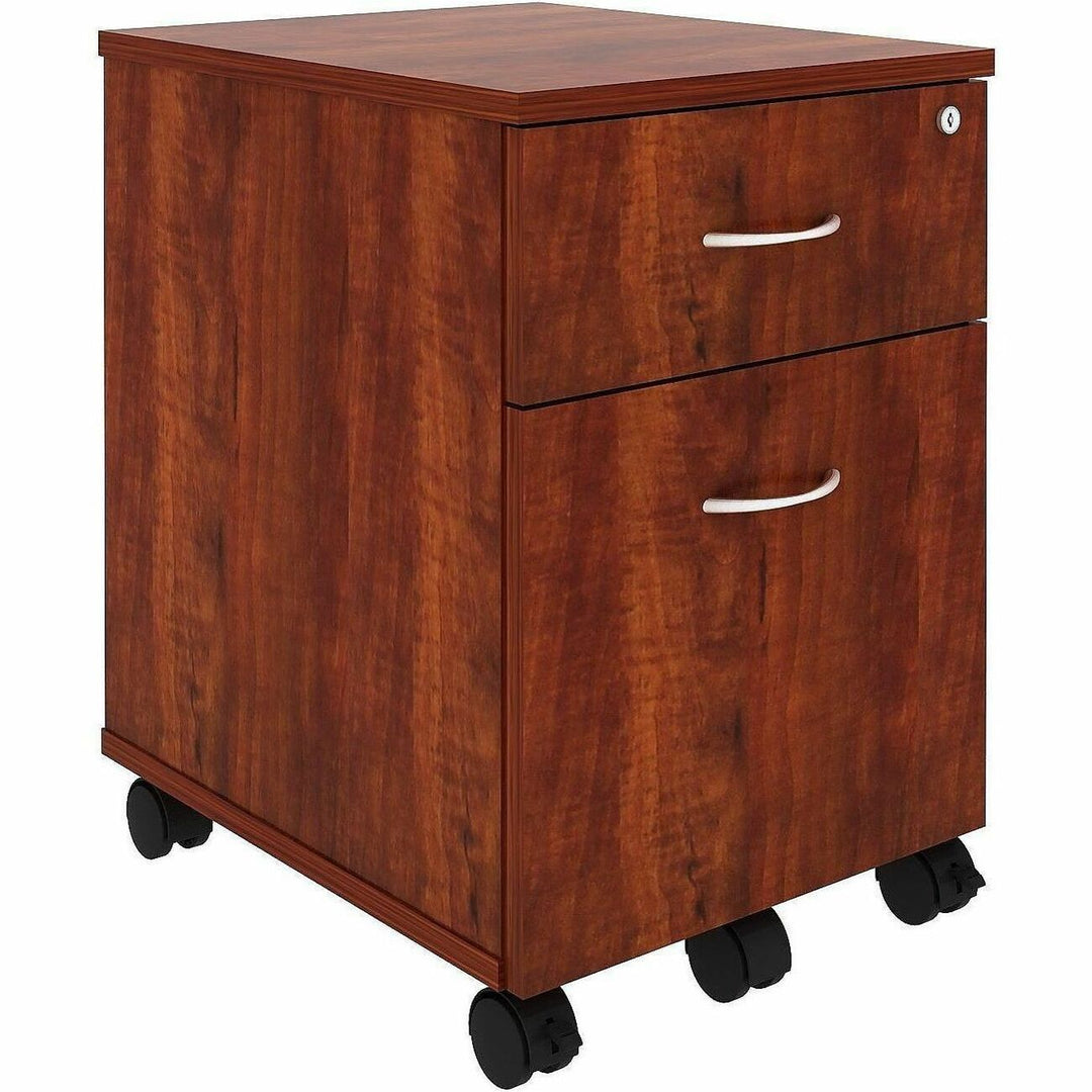 Image of Lorell 16239 File Cabinet, for File, Box, Mobility, Cherry, 1 Each