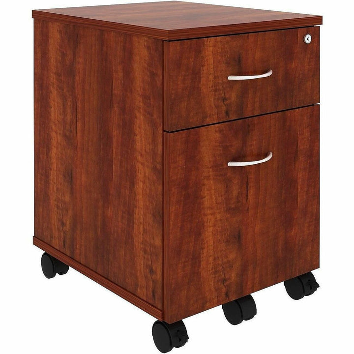 Image of Lorell 16239 File Cabinet, for File, Box, Mobility, Cherry, 1 Each