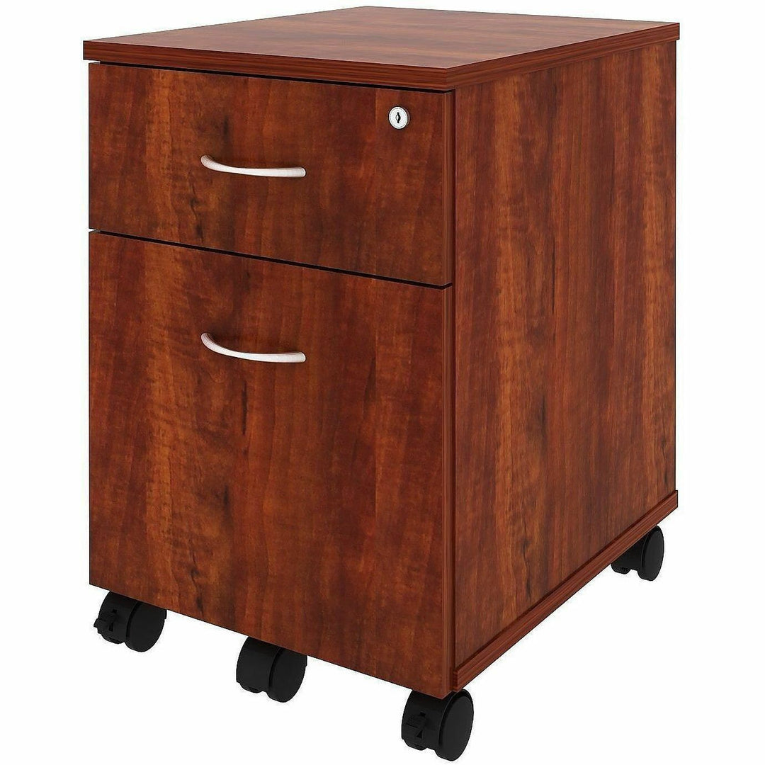 Image of Lorell 16239 File Cabinet, for File, Box, Mobility, Cherry, 1 Each